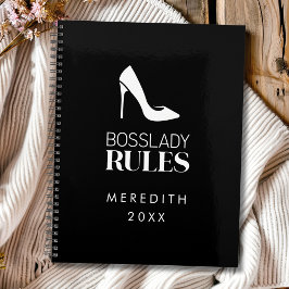 Boss Lady Stiletto Logo Schwarz-weiß Planer