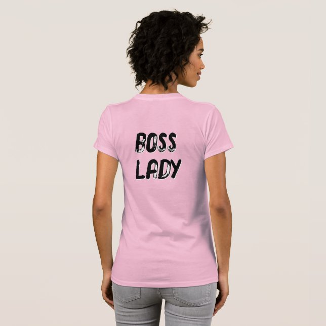 BOSS LADY - (Vorderseite UND Rückseite T-Shirt (Schwarz voll)
