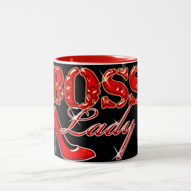 Boss Lady Zweifarbige Tasse (Mittel)