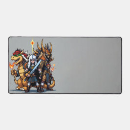 Boss Legends Desk Mat - Retro Pixel Art Schreibtischunterlage