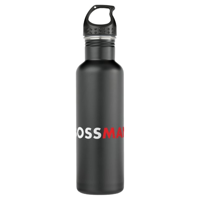 Boss Man - Beliebtes Geschenk Ideen-Boss-Tag Edelstahlflasche (Vorderseite)