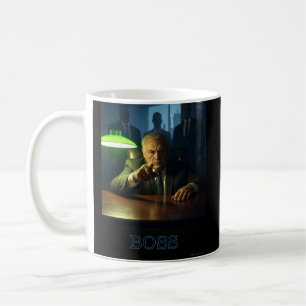 Boss mit Tasse auf zwei Seiten