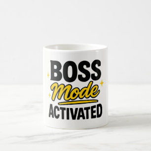 Boss Mode aktiviert" Metallic Gold Motivierend Kaffeetasse