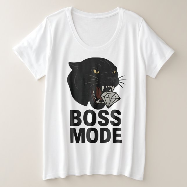 Boss Mode Große Größe T-Shirt (Design vorne)