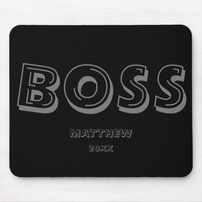 Boss Modern Typografy Mouse Pad Mousepad (Vorne)