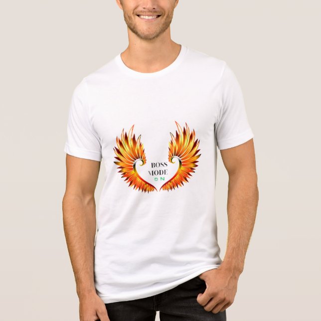 BOSS-MODUS auf dem T - Shirt "Feurig" für diejenig (Vorderseite)