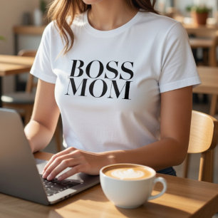 Boss Mom T-Shirt – Minimalist Starke Berufstätige