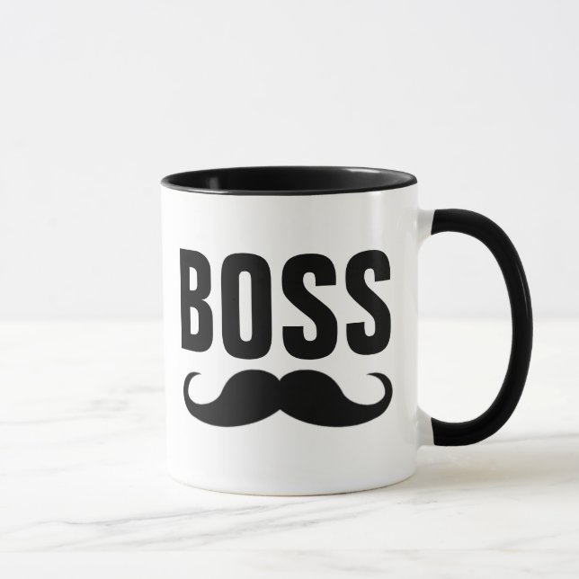 BOSS MUSTACHE CAFÉ MUG POUR LUI (Droite)
