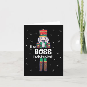 Boss Nutcracker Familie Matching Funny Pajama Karte