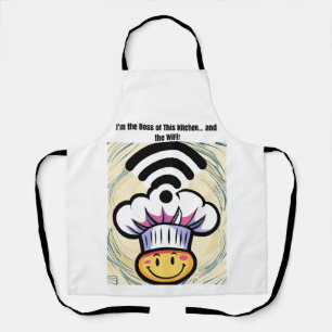 Boss of the Kitchen & WiFi Funny Vorron Schürze