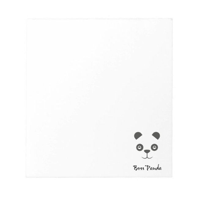 Boss Panda Note Paper Notizblock (Vorderseite)