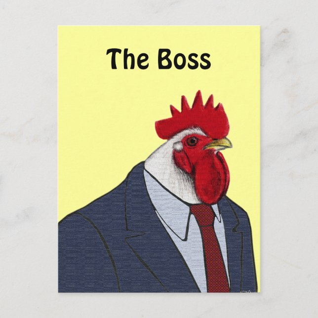 Boss Rooster Postkarte (Vorderseite)