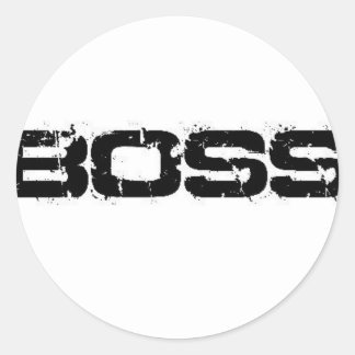 BOSS RUNDER AUFKLEBER