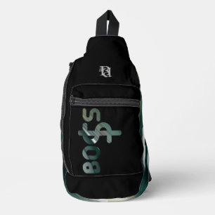 BOSS Sling Bag Trend Abstrakt Schwarz-weiß grün