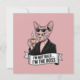 Boss Sphynx Cat Coffee Artwork Feiertagskarte