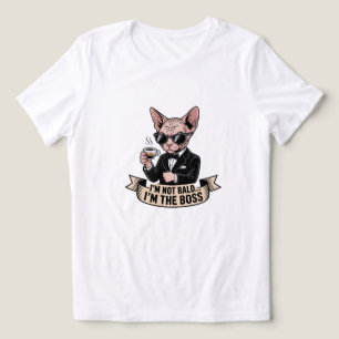 Boss Sphynx-Katze Kaffee Illustration Tri-Blend Shirt