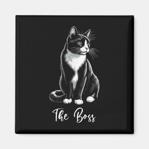 Boss Tuxedo Cat Lover Kitten Tuxedo Cat Eigentümer Magnet