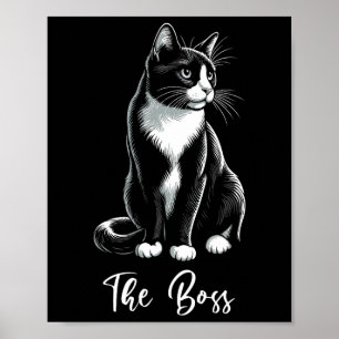 Boss Tuxedo Cat Lover Kitten Tuxedo Cat Eigentümer Poster
