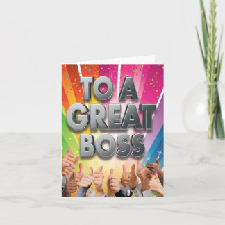 Boss Vielen Dank - Rainbow Apprecivation & Thumbs  Karte