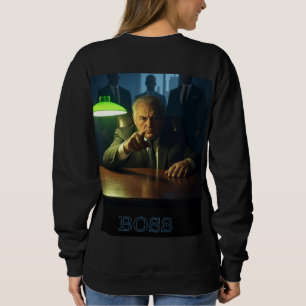 Boss w Text Frauen schwarzes Sweatshirt zurück