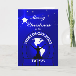 Boss Weltbeste Weihnachtsgrüße Feiertagskarte