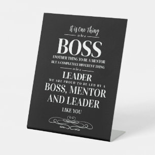 Boss Wertschätzung Woche Mentor, Leiter Sockelschild