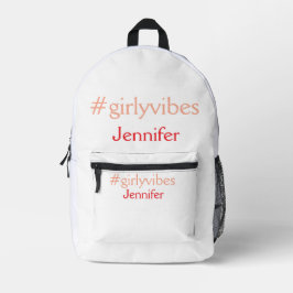 Bossbabe hashtag hellrosa hinzufügen Name Mädchen- Bedruckter Rucksack