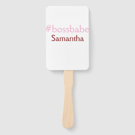 Bossbabe hashtag hellrosa hinzufügen Name Mädchen- Fächer