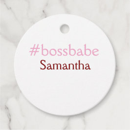Bossbabe hashtag hellrosa hinzufügen Name Mädchen- Geschenkanhänger