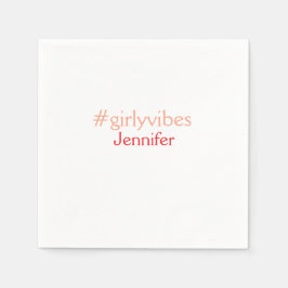 Bossbabe hashtag hellrosa hinzufügen Name Mädchen- Serviette