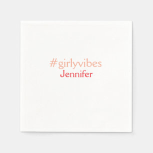 Bossbabe hashtag hellrosa hinzufügen Name Mädchen- Serviette