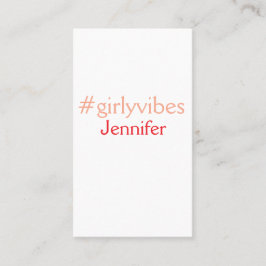 Bossbabe hashtag hellrosa hinzufügen Name Mädchen- Visitenkarte