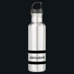 Bossbabe, motivierend, schwarze Frau Edelstahlflasche<br><div class="desc">Ein schwarzer Rahmen und der Text: #bossbabe. Spaß,  Spaß und motivierend im Alltag. Mädchenkraft! Für Unternehmerinnen,  Manager,  Mütter und Frauen!</div>