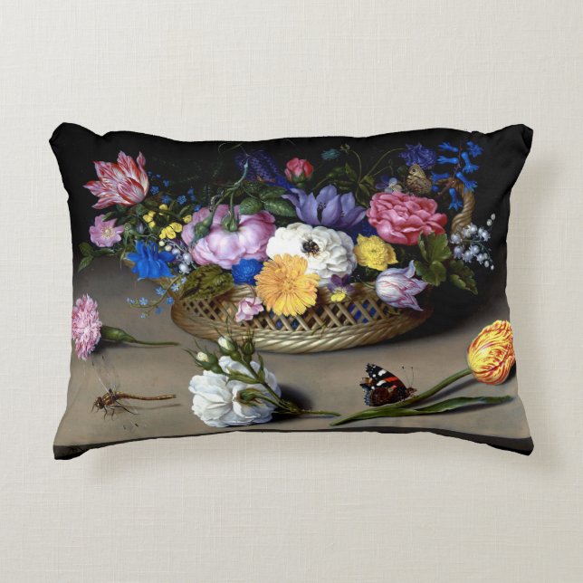 Bosschaert Blume Still Life Insekten Niederländisc Zierkissen (Vorderseite)