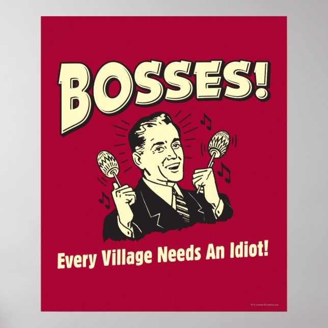 Bosse: Jedes Dorf braucht einen Idiot Poster (Vorne)