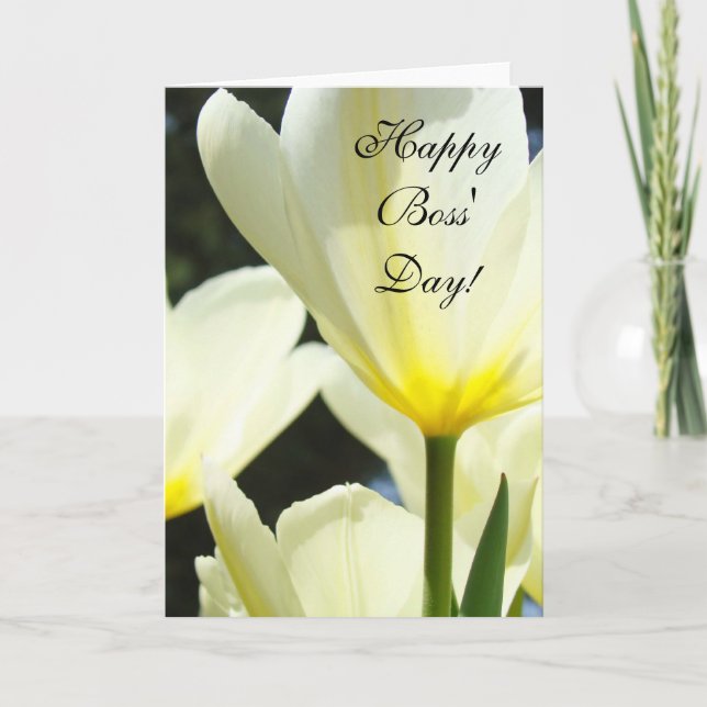 Bosses Cards Happy Boss' Day! Tulip Blume Karte (Vorderseite)