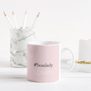#Bosslady   Rosa   Kalligrafie   INDIVIDUELLE NAME Kaffeetasse