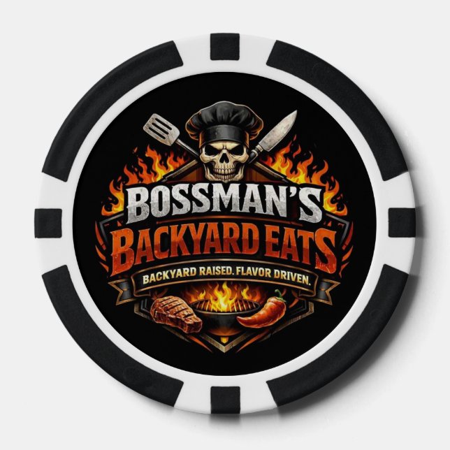 Bossmans Hinterhof-Essen Pokerchips (Vorderseite)