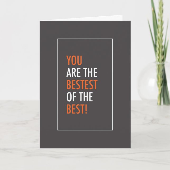 Boss's Day, Beste des Besten Karte (Vorderseite)