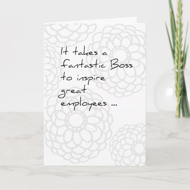 Boss's Day Card von Mitarbeitern Karte (Vorderseite)