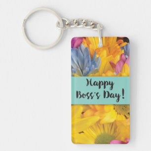 Boss's Day Dank Gerbera Daisies Schlüsselanhänger