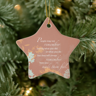 Boss's Day Wild Blume Silhouetten auf Brown Keramik Ornament