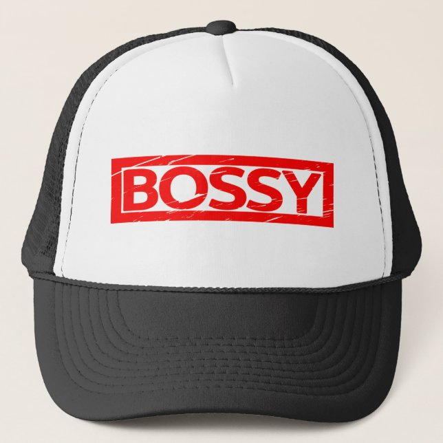 Bossy Briefmarke Truckerkappe (Vorderseite)