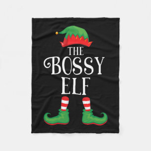 Bossy Elf Matching Group Xmas Familienfest Fleecedecke