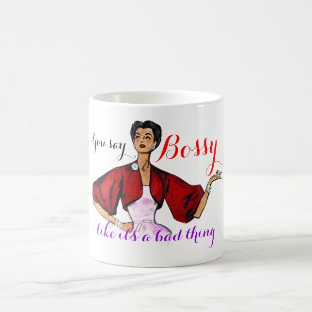 Bossy Gal Retro Kaffeetasse (Mittel)