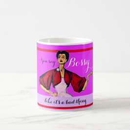 Bossy Gal Retro Magenta Kaffeetasse
