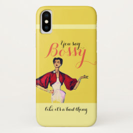 Bossy Gal Retro Yellow Case-Mate iPhone Hülle