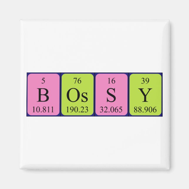 Bossy Periodenmagnet Magnet (Vorne)