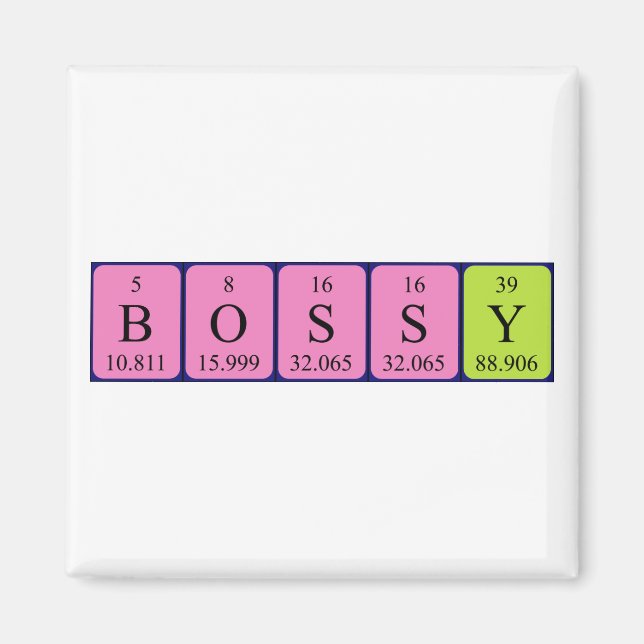 Bossy Periodenmagnet Magnet (Vorne)