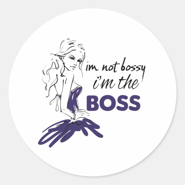 Bossy Runder Aufkleber (Vorderseite)